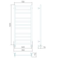 Товар: Водяной полотенцесушитель Larusso Кватро П11 500x1200 Хром арт-4670078535757 - фото 3 Водяной полотенцесушитель Larusso Кватро П11 500x1200 Хром арт-4670078535757 — фото 3, Водяные полотенцесушители