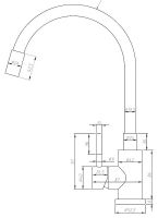Товар: Смеситель для кухни ESKO Snake Нержавеющая сталь Серый арт-K44 G - фото 3 Смеситель для кухни ESKO Snake Нержавеющая сталь Серый арт-K44 G — фото 3, Смесители для кухни
