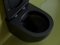 Унитаз Ceramicanova Uno Rimless подвесной Черный матовый с сиденьем Микролифт арт-CN11001MB — фото 11, Подвесные унитазы