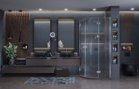 Товар: Душевой уголок Ambassador Diamond 100х100 профиль Хром стекло прозрачное арт-12011102 - фото 12 Душевой уголок Ambassador Diamond 100х100 профиль Хром стекло прозрачное арт-12011102 — фото 12, Душевые уголки четверть круга