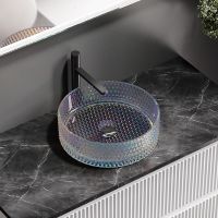 Раковина-чаша Ceramicanova Cristal 36 Неон арт-CN6059 — фото 4, Раковины накладные