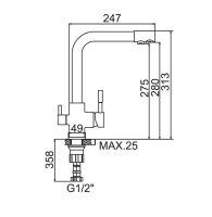 Смеситель для кухни Accoona Хром арт-A5179-4 — фото 2, Смесители для кухни