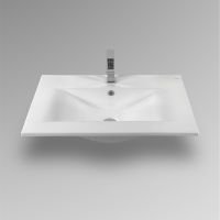 Раковина Bond 70 Белая глянцевая арт-S05-700 — фото 1, Раковины встраиваемые сверху