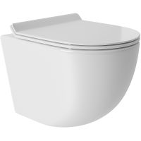 Унитаз Aqueduto Ovo Торнадо подвесной Белый глянцевый с сиденьем Микролифт арт-OVOT0110 — фото 1, Подвесные унитазы