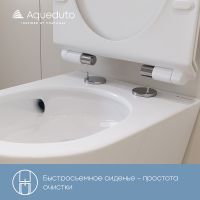 Комплект унитаза с инсталляцией Aqueduto Cone с сиденьем Микролифт и Черной матовой клавише арт-AQDS033T — фото 9, Комплекты унитаз + инсталляция