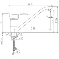 Смеситель для кухни Haiba Хром арт-HB4901 — фото 2, Смесители для кухни