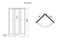 Душевая кабина Niagara Eco (90х90х200) низкий поддон(13см),стекло матовое,3 места арт-E90/13/MT/BK — фото 4, Душевые кабины
