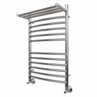 Водяной полотенцесушитель Point Альфа П11 500x800 с полкой Хром арт-PN05158SP — фото 6, Водяные полотенцесушители