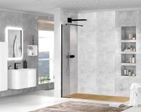 Душевая перегородка CEZARES арт-LIBERTA-L-1-25-GR-NERO — фото 1, Душевые перегородки