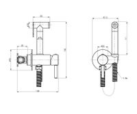 Гигиенический душ со смесителем CEZARES арт-CZR-SET-DA1-ID2-FMM120-NOP — фото 2, Гигиенические души