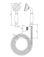 Ручной душ со шлангом и держателем CEZARES арт-LIRA-M-DEF2-02-Bi — фото 4, Душевые гарнитуры на держателе
