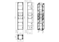 Пенал LUNO, 35см, напольный, правый, 2дв.,2 ящ., 2 откр. полки,белый глянец арт-99.2004 — фото 2, Пеналы для ванной комнаты