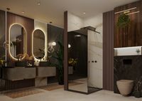 Душевая перегородка Ambassador Walk-in 80х200 профиль Черный стекло зеркальное арт-15033224 — фото 3, Душевые перегородки