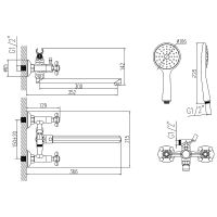 Товар: Смеситель для ванны Lemark Vista универсальный Хром арт-LM7651C - фото 2 Смеситель для ванны Lemark Vista универсальный Хром арт-LM7651C — фото 2, Смеситель для ванны