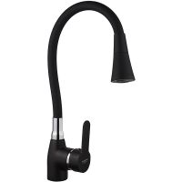 Смеситель для кухни Melodia della vita Ostessa Черный арт-MDV40617Black — фото 1, Смесители для кухни