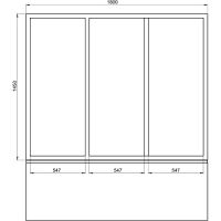 Шторка на ванну Creto Avalon 8.0 180 профиль Белый стекло прозрачное арт-SH00071 — фото 4, Шторки для ванной раздвижные