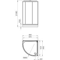 Душевая кабина Melodia della vita Jive 90x90 без гидромассажа арт-MB02003 — фото 5, Душевые кабины