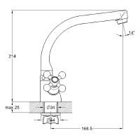 Товар: Смеситель для кухни G-Lauf Хром арт-QTZ4-D827 - фото 2 Смеситель для кухни G-Lauf Хром арт-QTZ4-D827 — фото 2, Смесители для кухни