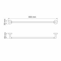 Asphe K- Держатель полотенец одинарный арт-77730 — фото 2, Полотенцедержатели