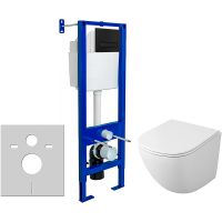 Комплект унитаза Owl 1975 Vind Cirkel-H TOWLT190302 с инсталляцией Berges Atom 410 040340 с сиденьем арт-TOWLT190302+040340 — фото 1, Комплекты унитаз + инсталляция