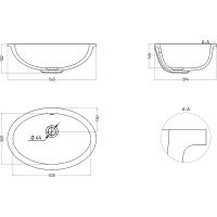 Товар: Раковина Salini Marea 12 56.5 Белая матовая арт-1101109M - фото 7 Раковина Salini Marea 12 56.5 Белая матовая арт-1101109M — фото 7, Раковины встраиваемые снизу