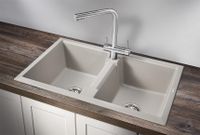 Granula-, кухонная мойка, кварц арт-8101, БАЗАЛЬТ — фото 2, Кухонные мойки