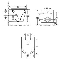 Унитаз AQUAme подвесной Белый глянец с сиденьем Микролифт арт-AQM2001 — фото 5, Подвесные унитазы
