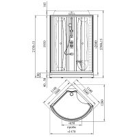 Душевая кабина Radomir Паола 3 114x114 без гидромассажа арт-1-05-1-0-0-0590 — фото 4, Душевые кабины