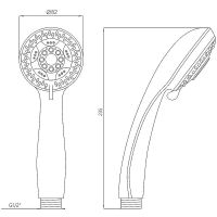 Товар: Ручной душ Melodia della vita Standard Хром арт-MKP20582 - фото 2 Ручной душ Melodia della vita Standard Хром арт-MKP20582 — фото 2, Лейки для душа