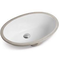 Раковина CeramaLux 57 Белая арт-561 — фото 1, Раковины встраиваемые снизу