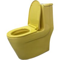 Унитаз моноблок Laguraty детский Желтый с сиденьем Микролифт арт-101Y — фото 3, Напольные унитазы
