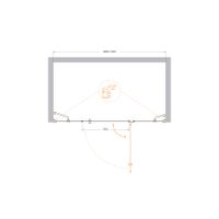 Душевая дверь CEZARES арт-VERONA-W-B-13-30+60/40-P-Cr-R — фото 2, Распашные душевые двери