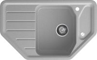 GRANFEST Мойка CORNER 800E угловая 800*500мм серый арт.GF- арт-C-800E серый — фото 2, Кухонные мойки