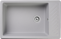 GRANFEST Мойка QUARZ 51 1-чаша+крыло 760*480мм серый арт.GF-ZL- арт-51 серый — фото 1, Кухонные мойки