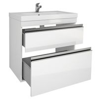 Тумба GRACE PLUS, 60 см, подвесная/напольная, 2 ящика, с опорами, белый глянец арт-99.0904 — фото 2, Тумбы под раковину