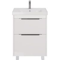Товар: Тумба PRIME, 70 см, подвесная/напольная, 2 ящика, белый глянец арт-99.9301 - фото 2 Тумба PRIME, 70 см, подвесная/напольная, 2 ящика, белый глянец арт-99.9301 — фото 2, Тумбы под раковину