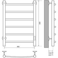 Товар: Электрический полотенцесушитель Melodia della vita Classica Ferrum 40х60 П6 Графит арт-MTRCEF4060gt - фото 2 Электрический полотенцесушитель Melodia della vita Classica Ferrum 40х60 П6 Графит арт-MTRCEF4060gt — фото 2, Электрические полотенцесушители