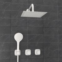 Встраиваемый комплект для душа с верхней душевой насадкой и лейкой арт-A9551.266.146.254.328.156.155 — фото 1, Встраиваемые душевые комплекты