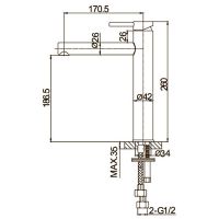 Смеситель для раковины Caprigo Don Черный матовый арт-53-023-NER — фото 2, Смесители для раковины
