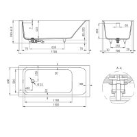 Ванна из искусственного камня Salini Orlanda Kit 170х70 Белая глянцевая арт-102111G — фото 10, Ванны из искусственного камня