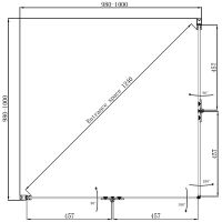 Душевой уголок Ambassador Diamond 100х100 профиль Хром стекло прозрачное арт-12011110 — фото 2, Квадратные душевые уголки