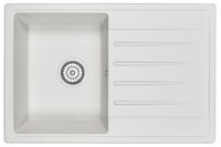 Granula-, кухонная мойка, СтандАРТ кварц арт-7602, БЕЛЫЙ — фото 1, Кухонные мойки