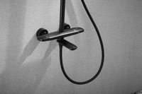 Душевая система Rose R39H с термостатом Черная матовая арт-R3996H — фото 2, Душевые стойки