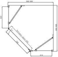 Товар: Душевой уголок Ambassador Diamond 90х90 профиль Хром стекло прозрачное арт-12011111R - фото 13 Душевой уголок Ambassador Diamond 90х90 профиль Хром стекло прозрачное арт-12011111R — фото 13, Душевые уголки трапеция