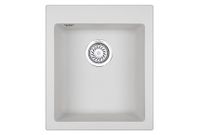 Granula- (БЕЛЫЙ), кухонная мойка, кварц арт-4201, АРКТИК — фото 1, Кухонные мойки