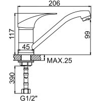 Смеситель для кухни Ledeme H36 4536-2L Хром арт-510861 — фото 2, Смесители для кухни