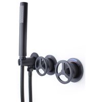 Душевая система Bronze de Luxe Liberty Черная матовая арт-5011B-S — фото 11, Встраиваемые душевые комплекты