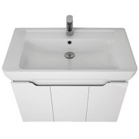 Тумба Q (D), 80 см, подвесная, 3 дверцы, белый глянец арт-99.1003 — фото 7, Тумбы под раковину