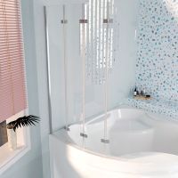 Товар: Шторка на ванну Radomir Смайл 100x140 профиль Хром стекло прозрачное арт-1-08-2-0-0-198 - фото 1 Шторка на ванну Radomir Смайл 100x140 профиль Хром стекло прозрачное арт-1-08-2-0-0-198 — фото 1, Складные шторки для ванной