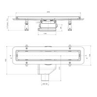 Душевой лоток POINT Деметра стекло черное 450 арт арт-PN50445GLB — фото 2, Душевые лотки